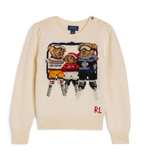 Ralph Lauren Kids Ski Polo Bear Sweater 7 14 Years Harrods Us