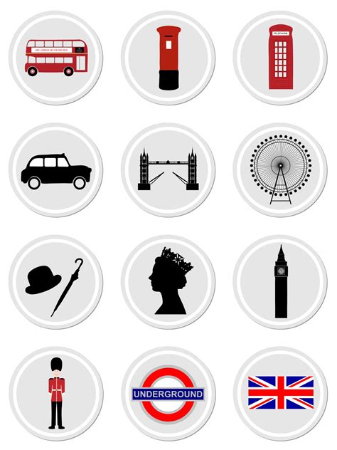 London Icons On Stickers Free Stock Photo Public Domain Pictures