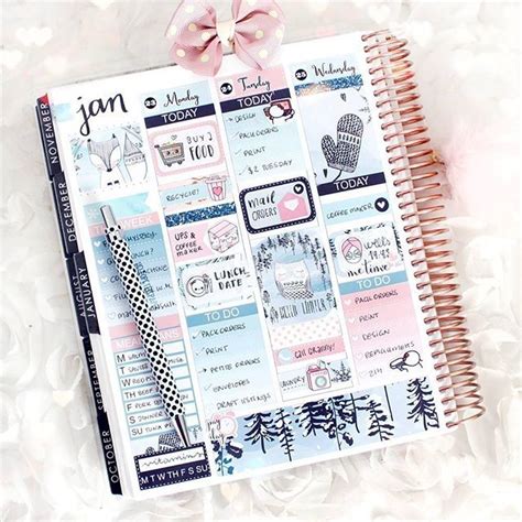 January Planner Page Layout Cute Planner Work Planner Planner Layout