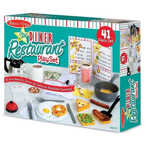 Melissa And Doug Star Diner Restaurant Play Set Play Food And Kitchen