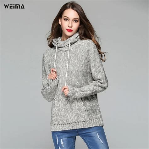 2017 Women Sweater Jackets Fashion Knitted Coat Long Sleeves Turtleneck