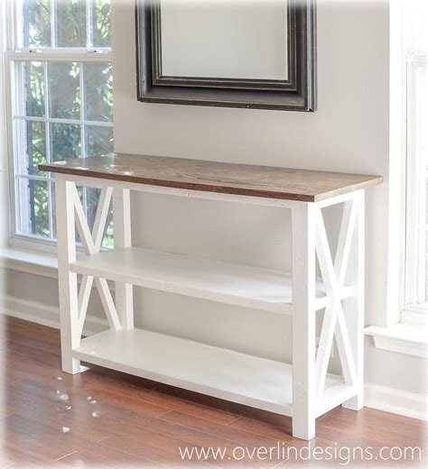 Modern Farmhouse X Style Console Table Expertly Handcrafted Etsy
