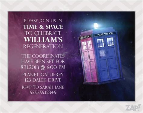 Doctor Who Printable Party Invitations Invitation Design Blog
