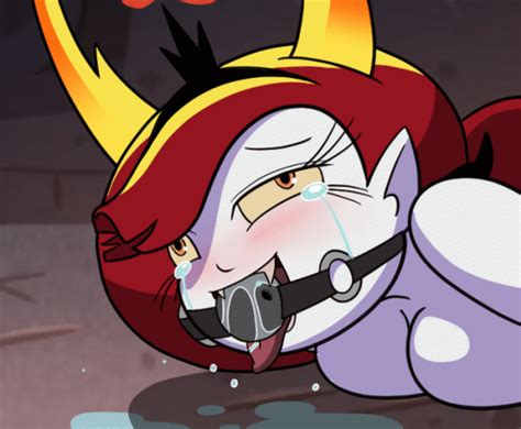 Hekapoo Star Vs The Forces Of Evil Animated Tagme 1girl Ahegao Ball Gag Breasts Colored