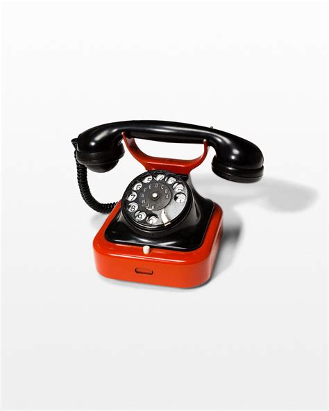 Te070 Charm Red And Black Rotary Phone Prop Rental Acme