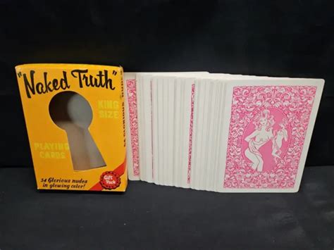 RARE VINTAGE NAKED Truth Oversized Playing Cards Pin Up Girls Full