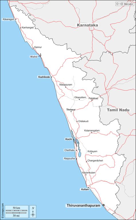 Kerala Tamil Nadu Map