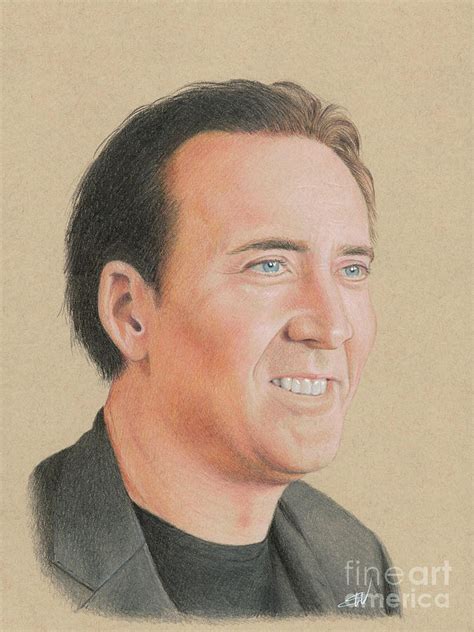 Nicolas Cage Drawing By Sandra Warmerdam Pixels