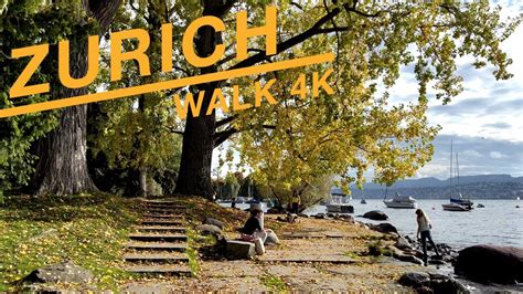 Zurich Walk On The Right Side Of The Lake Zurich In Autumn 🇨🇭