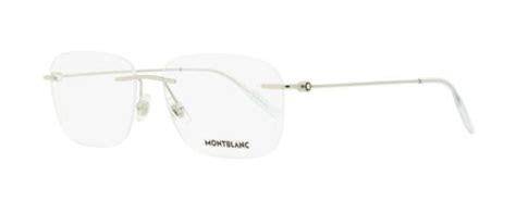 Mont Blanc Mb0075o 003 Silver Rimless Brille Eyeglasses Glasses Frames