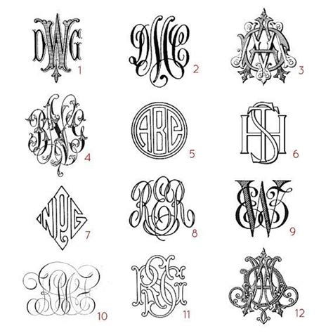 Rw Monogram Custom Three Letter Monograms Choose Your Style From Antique Books Letras