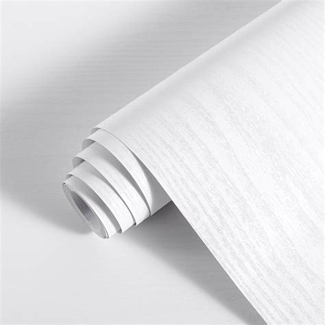 Abyssaly 157 X 118 White Wood Wallpaper Wood Grain Contact Paper