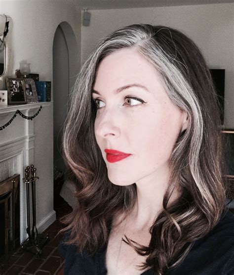 Colorful streaks in blonde hair. Almost two years of grey … | Hair streaks, Gray hair ...
