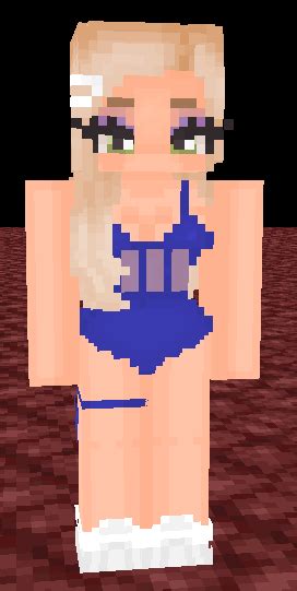 Royal Blue Bodysuit And Curled Ends Minecraft Skin