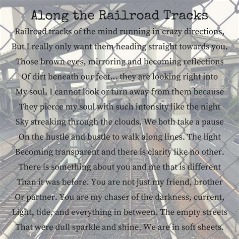 Observational Poems Along The Railroad Tracks Du Poetry