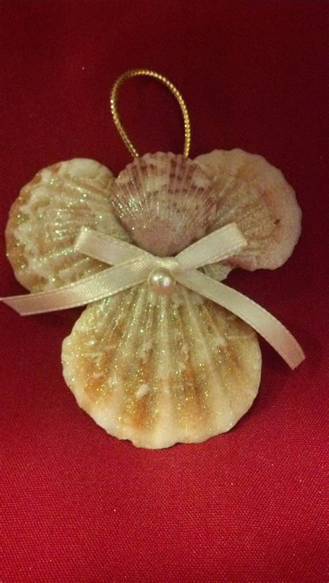 Seashell Angel Christmas Ornament Beach Decor Nautical Etsy Seashell
