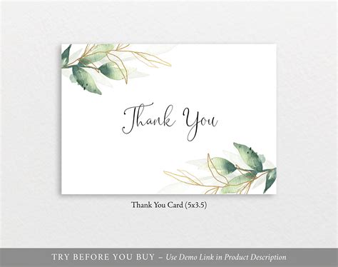Thank You Card Template Free Demo Available Editable Instant Download