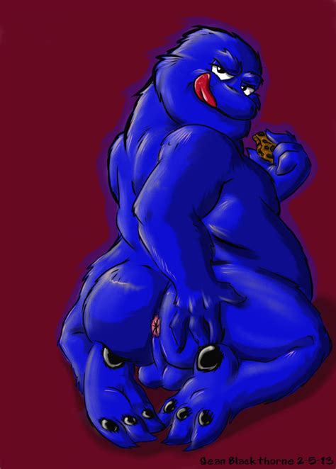 Rule 34 Anthro Anus Ass Cookie Monster Feet Gay Looking At Viewer Male Male Only Paws Sean