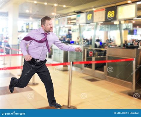 Running Businessman In A Hurry Stock Photo Image Of Speed Indoors