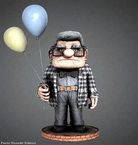 Carl Fredricksen Character In The Film Up Pixar Finished