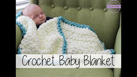 Easy Beginner Crochet Baby Blanket Sewrella Youtube