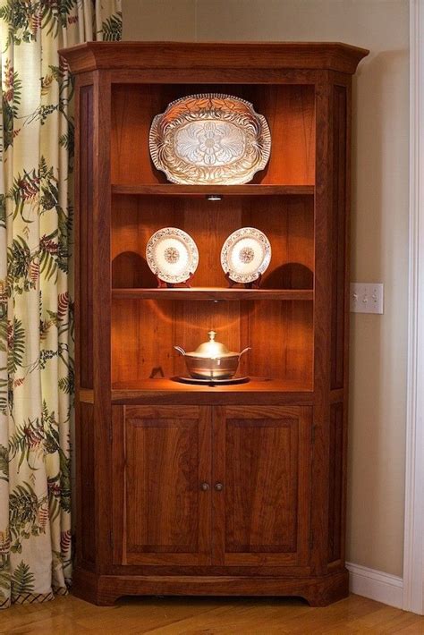 Handmade Cherry Corner Cabinet By Oceanside Woodworking Inc