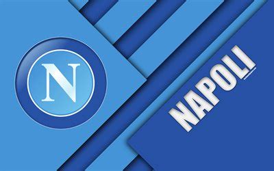 This hd wallpaper is about soccer, s.s.c. Download wallpapers Napoli FC, logo, 4k, material design, football, Serie A, Naples, Italy, blue ...