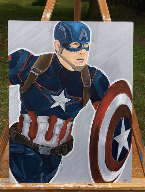 Captain America Acrylic Painting By Me Hope You Guys Like It R