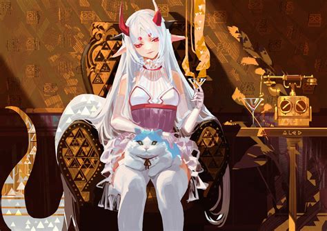 White Hair Anime Girl Cat Anime Wallpaper Hd