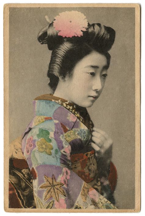 Old Japanese Photo Geisha Lady The Graphics Fairy