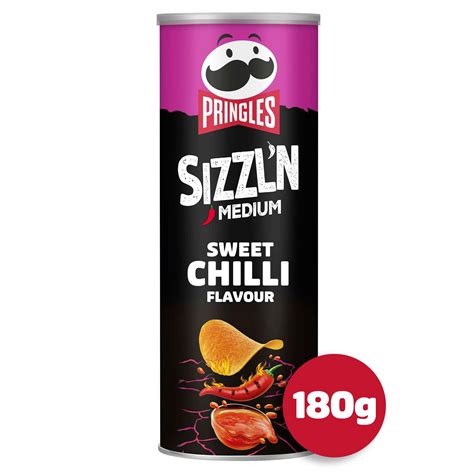 Pringles Sizzln Sweet Chilli Flavour 180g Sharing Crisps Iceland Foods