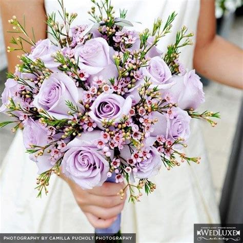 Lavender Roses And Pink Wax Flower Bouquet Lavender Rose Bouquet Silk