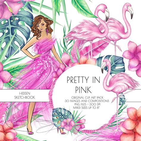 Pretty In Pink Clip Art Summer Flamingo Summer Tropical