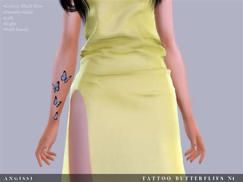 Sims 4 — Tattoo Butterflies N4 By Angissi — For All Questions Go Here
