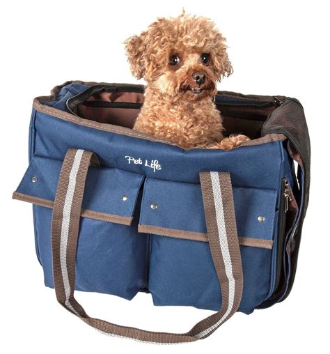 Pet Life Dual Pocketed Fashion Canvas Pet Travel Designer Dog Carrier