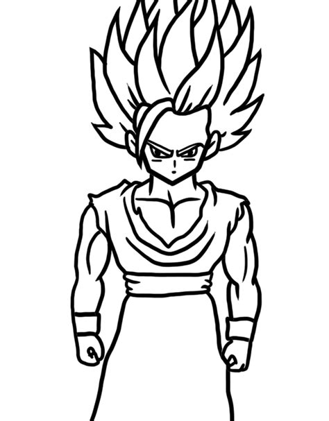 Gohan Vs Goku Drawing