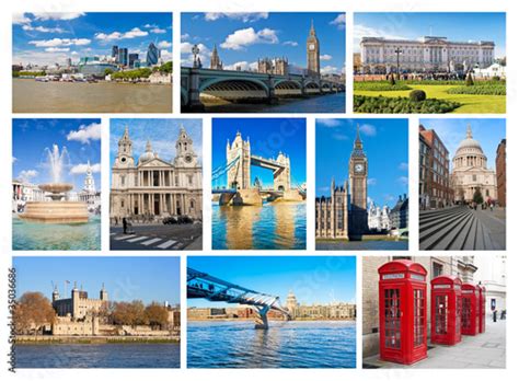 Collage Of London Landmarks Stockfotos Und Lizenzfreie Bilder Auf
