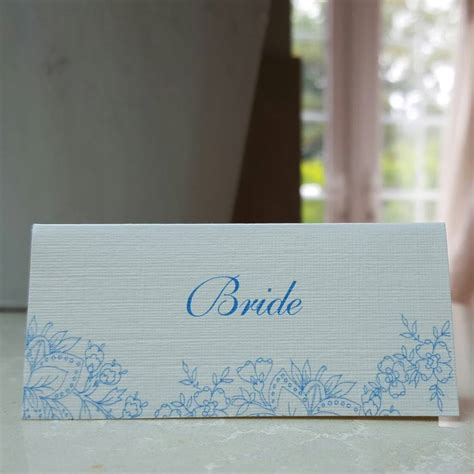 personalised lace design name cards by beautiful day 