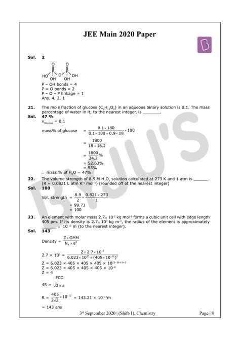 Jee Main Chemistry Chapter Wise Question Papers With Solutions My Xxx Hot Girl