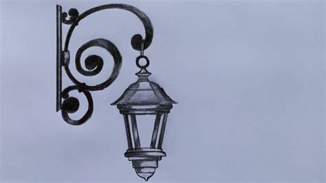 How To Draw A Lamp Sketch Easy For Beginners Step By Step Youtube