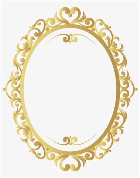 Vector Vintage Frame Gold Pattern Border Moldura Dourada Moldura Em