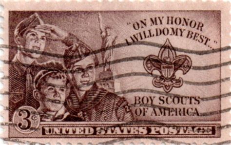 Us Postage Stamp 3 Cents On My Honor I Will Do My Best Boy