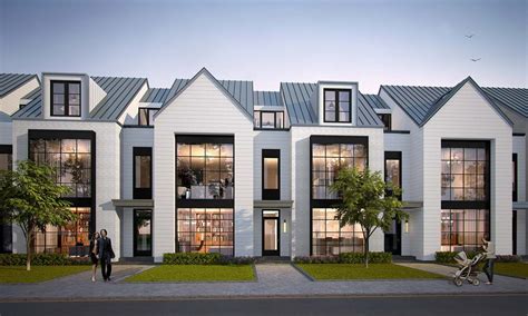 View Rendering Water Walk At Bronte Harbor Townhouse Exterior