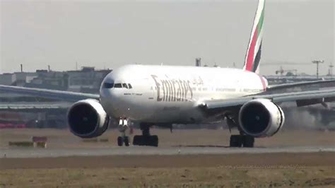 Emirates Boeing 777 31her B77w A6 Egl Landing And Takeoff At Hamburg
