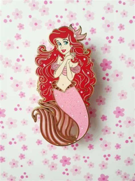 disney fantasy pin ariel the little mermaid pink glitter variant limited edition 30 02 picclick