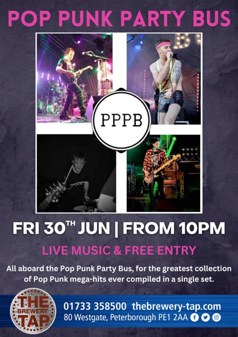 Pop Punk Party Bus The Brewery Tap Peterborough