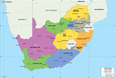 South Africa EPS Map EPS Illustrator Map Vector World Maps