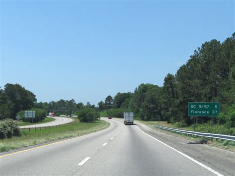 South Carolina Interstate 95 Southbound Cross Country Roads