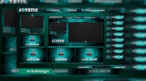 Aqua Color Live In The Now Twitch Streamers Overlays Logo Design
