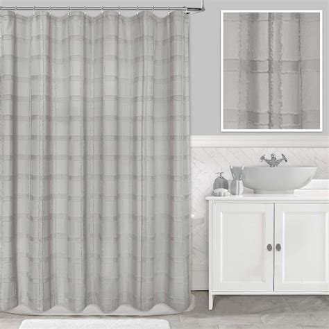 Faison Textured Shower Curtain Grey